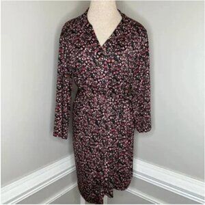 Nanette Lepore Calico Floral Print Lightweight Robe Size Medium